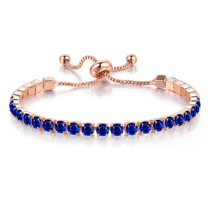 Wholesale Trendy Women's Fashion Custom <b>Initial</b> Alloy 18k Gold Plated Diamond Coloured Zircon Mosaic - Product Image 4