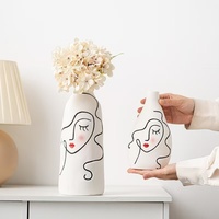 Vase en céramique de luxe Art Déco personnalisé, vente chaude, avec glaçure nacrée, vase de table écologique pour la décoration de la maison