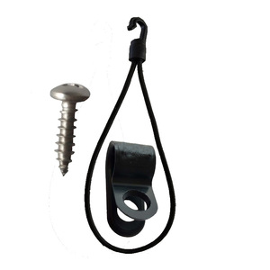Drawcord <b>Elastic</b> <b>Cord</b> 4Mm 25Cm With Hook And Clamp For Kayak Outdoor Use - Product Image 5