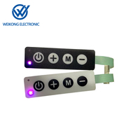 LED Membrane Switch Illumination Tactile Keypad Keyboard with Metal Domes for Telecommunication Equipment