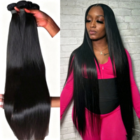 Lot de Cheveux Humains Brésiliens Vierges Non Traités, 100% Naturels, Alignés aux Cuticules, pour Femmes Noires - Vente en Gros