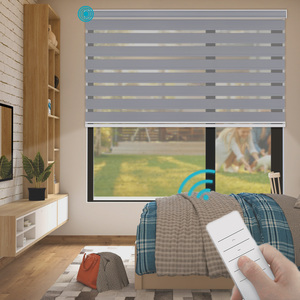 Wireless Automation WiFi Alexa Smart Home Decor Window Zebra <strong>Blinds</strong> Shade Windows Cordless Zebra <strong>Blinds</strong> - Product Image 2
