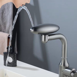 Grifo Mezclador Multifuncional para Lavabo con Cascada, 4 Modos de Rociado, Rotación de 360°, Agua Fría y Caliente, para Baño, Venta al Por Mayor - Product Image 5