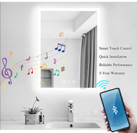 Module de commande tactile 3 touches DC12V 60W avec haut-parleur intégré, variateur de musique, interrupteur pour miroir de maquillage LED anti-buée IP54