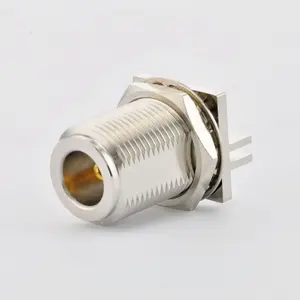 6GHz N Bulkhead Female jack rf coaxial connectors, Edge Mount for PCB board