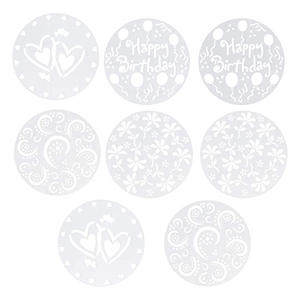 Art Decoration Custom Latte Cappuccino Coffee Milk Pull Flower Spray <b>Stencils</b> Mold Template Sets - Product Image 5