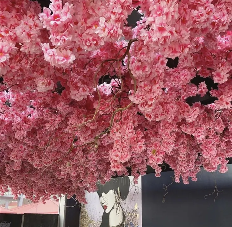 YAYUN A-1009 कृत्रिम चेरी खिलना फूल शाखाओं Centerpiece शादी के लिए