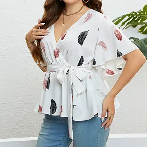 Fall Plus Size Dames, Blouses Elegante Lange Mouwen Katoenen Polyester Flanellen Geruit Shirt Dames Casual Blouses Tops/