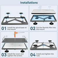 Kit de montage magnétique plat 2 en 1 Starlink Mini, construit avec une plaque de protection en PC haute résistance en alliage d'aluminium pour voiture
