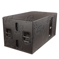 SRX828SP, enceinte active double 18 pouces, caisson de basses amplifié, plus de 800 W de puissance de sortie, communication XLR Aux, son live, utilisation en extérieur