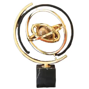 2024 luxo Base De Mármore Com ferro Cor Dourada Modern Home Decor Creative Terrestrial Globo Decoração Do Vintage globo decoração