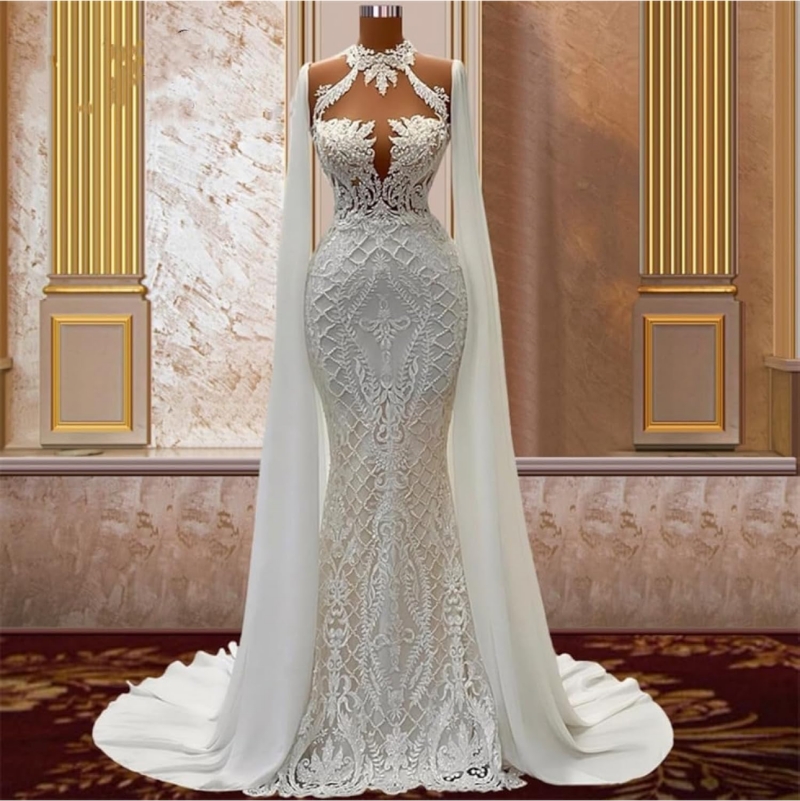 Deals Modest Mermaid Wedding Dresses Includes Cape Option | Alibaba.com