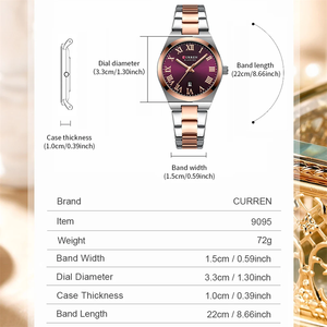 CURREN <span class=keywords><strong>nuovi</strong></span> <span class=keywords><strong>orologi</strong></span> da <span class=keywords><strong>donna</strong></span> alla moda Casual da <span class=keywords><strong>donna</strong></span> in acciaio inossidabile <span class=keywords><strong>orologi</strong></span> da polso al quarzo vita impermeabile regalo fidanzata - Product Image 5