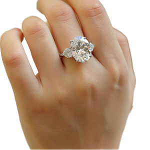 14K Solid Gold Fine Jewelry 2.51CT VS1 Oval Shape Tree Stone Lab Grown Diamond <b>Ring</b> Wedding Promise Gift <b>For</b> <b>Girlfriends</b> - Product Image 3