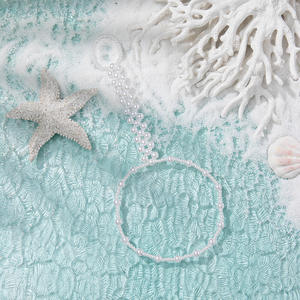 Tobillera de Perlas de Imitación con Hilo Elástico, Estilo Bohemia, Joyería para Pies de Mujer para Bodas y Playa - Product Image 3