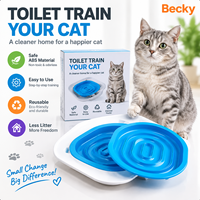 Siège d'apprentissage de la propreté pour chat OEM personnalisé, écologique, bleu, portable, durable, antidérapant, pour l'entraînement des animaux de compagnie