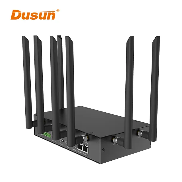 Dusun RK3588 שער לינוקס ROS RJ45 I/O RS232 RS485 יכול HDMI USB תעשייתי AI Edge שער מחשב