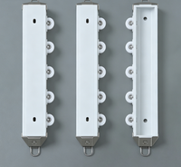 Rail de rideau flexible robuste pour fenêtre en baie à angle arqué, glissage silencieux