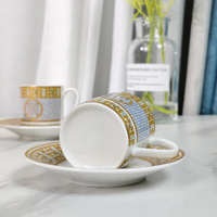 Ensemble de tasses à expresso de luxe de style européen, 70 ml, tasses à expresso haut de gamme, tasses à thé de l'après-midi pour restaurant, boîte cadeau