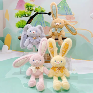 Fun <b>Pull</b> Bunny Cute Plush Toy Pendant <b>Pull</b> Ear Rabbit Keychain Pendant Bag Pendant Decoration - Product Image 3