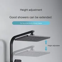 Nouvelle Douche Complète 4 Fonctions en Laiton Noir Mat Haute Pression Effet Pluie pour Salle de Bain 2026