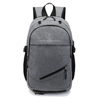Sac à dos de basket-ball imperméable en tissu Oxford pour homme avec port de charge USB Sac d'école pour étudiant en ordinateur de 15.6 pouces