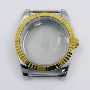 Cassa per <span class=keywords><strong>Orologio</strong></span> in Acciaio Inossidabile 36/39mm Argento/Oro con Vetro Zaffiro per Movimento NH35/36 - Product Image 4