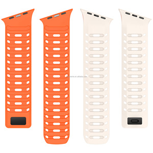 Correa de reloj de silicona magnética con conector angular Pangolin para Apple Watch Series 11 10 9 8 7 SE, resistente al agua, deportiva, de repuesto. - Product Image 5