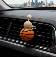 Nouveau style 2026 – Bouteille diffuseur de voiture vide en verre rechargeable de 6 ml en forme de ballon de basket