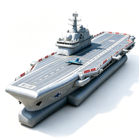 Maquette géante gonflable de porte-avions, grande réplique de navire de guerre militaire, pour exposition extérieure, accessoire d'éducation patriotique