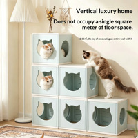 Structure d'escalade modulaire en HDPE pour chats, villa combinable librement, adaptée à toutes les saisons pour les foyers multi-chats AFB
