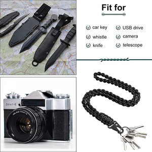 Cordón trenzado para teléfono para camping al aire libre con colgante de hebilla de pico de águila, llavero de supervivencia y mira telescópica de caza 6X de alta durabilidad - Product Image 3