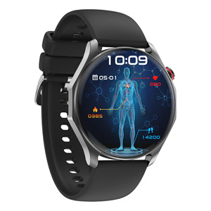 Montre connectée <span class=keywords><strong>U11</strong></span> avec ECG, analyse de la graisse corporelle, acide urique, température corporelle, suivi du sommeil, contrôle de la santé en un clic, lampe de poche, IP68, écran TFT, silicone - Product Image 3