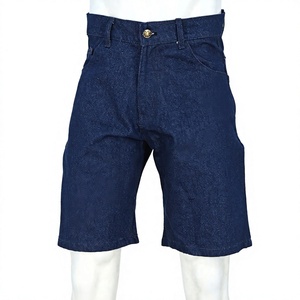 Summer Streetwear Vintage Distressed Straight Loose Fit Men's Denim Jean Shorts with Pockets - Product Image 1