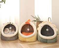 Meilleures ventes : Lit pour chat et chiot confortable et mignon, avec coussin, tente, panier et sac de couchage doux, lavable et chaud