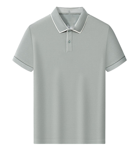 Chemises polo pour hommes, motifs unis, couleurs unies, tissu respirant, personnalisables, vêtements d'été pour hommes à prix avantageux - Product Image 1