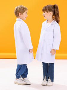 HBCチャイルドホワイトコート科学実験スーツ個人安全医師の制服幼稚園小学校パフォーマンスコスチューム - Product Image 4
