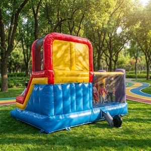 Castillo Hinchable Comercial <span class=keywords><strong>de</strong></span> PVC para Exteriores, Castillo Inflable con Tobogán para Alquilar - Product Image 4