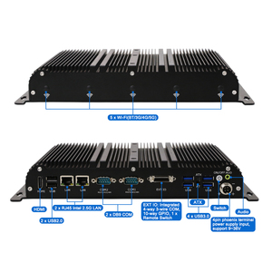 Mini PC industriel embarqué Linux Core I5 1235U I7 <span class=keywords><strong>1255U</strong></span> 2xRS232/RS422/RS485 COM 2x2.5G LAN Boîtier PC embarqué sans ventilateur pour entreprise - Product Image 4