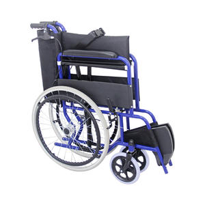 Feiyang Medical FY809 22 pouces roues arrière solides pliant Portable en acier médical manuel fauteuil roulant United Brake 100kg capacité CE - Product Image 4