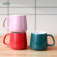 Taza de Café de Cerámica Termo de 400ml con Esmalte de Color, Precio al por Mayor, Caja de Regalo, Taza para Agua Caliente, Logotipo Personalizado Impreso para Regalos