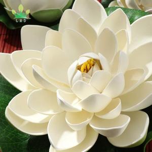 Plantes aquatiques artificielles de la marque LMD, <span class=keywords><strong>lotus</strong></span> flottants, fleurs écologiques en PP, couleur personnalisée, pour la maison et l'hôtel. - Product Image 2