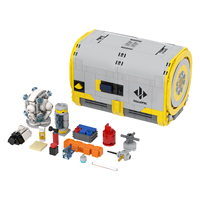 Conteneur de déchets radioactifs MOC1838, 504 pièces, briques de la série créative, jeu de tir, à assembler, collectionner, blocs de construction DIY pour enfants