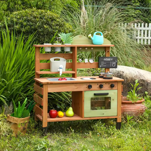 EDULAND OEM/ODM CE CPC Nuevo Diseño Juego de Cocina Educativo de Madera para Niños, Cocina de Barro, Juego de Exterior Unisex - Product Image 2