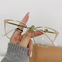 Lunettes photochromiques anti-lumière bleue, style ordinateur, forme diamant, monture métallique unisexe, anti-fatigue, protection UV, OEM ODM