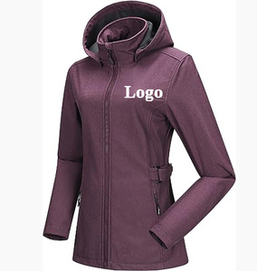 Giacca Softshell da <span class=keywords><strong>donna</strong></span> 100% poliestere con cappuccio rimovibile, giacca a vento cappotto foderato in caldo pile impermeabile - Product Image 1