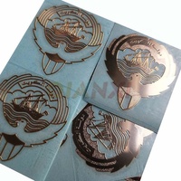 Autocollant 3D en métal argenté plaqué, logo de marque brillant en or, étiquette en nickel électroformé, autocollant de transfert métallique pour flacons de parfum