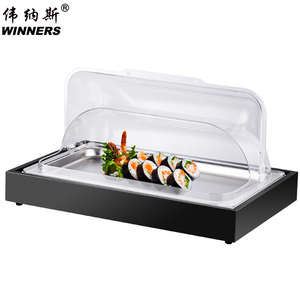 Người chiến thắng ướp lạnh thực phẩm tự chọn đơn vị hiển thị nhà hàng tự chọn giá tự chọn tấm với hộp đá - Product Image 4