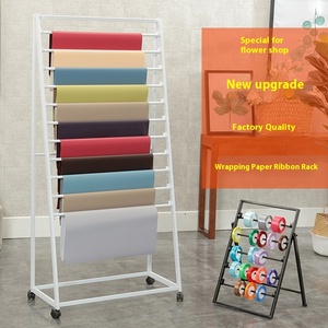 Présentoir Créatif <span class=keywords><strong>pour</strong></span> Foulards et <span class=keywords><strong>Fleurs</strong></span> en Fer Écologique, Étagère de Rangement <span class=keywords><strong>pour</strong></span> Rubans, Organisateur de Rubans et Papier Cadeau <span class=keywords><strong>pour</strong></span> Magasins - Product Image 5