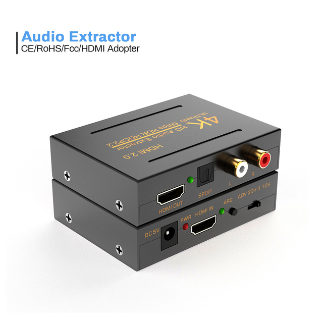 Original OEM Factory Converter hdmi to 5.1 hdmi Arc Audio Extractor 4k hdmi Audio Extractor to Optical Spdif
